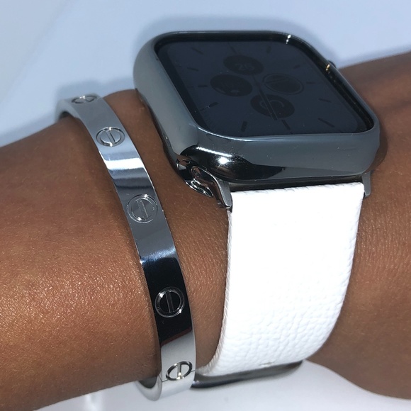 Apple Watch Band Modern White Leather 40mm - Picture 1 of 5